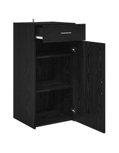 Credenza Rovere nero 42,5 x 40 x 93 cm Legno multistrato