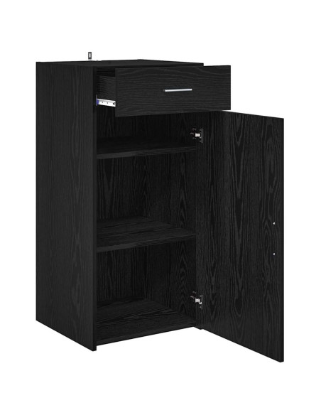 Credenza Rovere nero 42,5 x 40 x 93 cm Legno multistrato