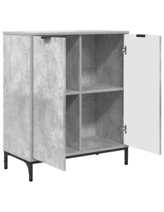 Credenza Grigio cemento 69.5 x 33 x 82 cm Legno multistrato