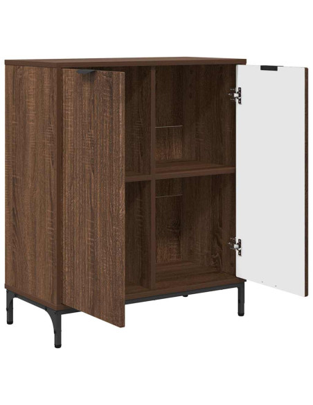 Credenza Rovere marrone 69.5 x 33 x 82 cm Legno multistrato