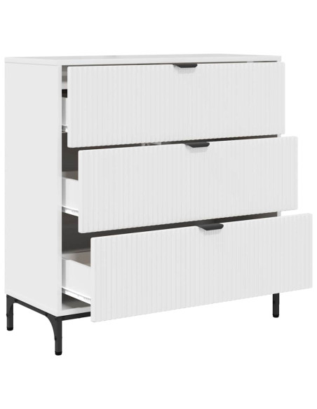 Credenza Bianco lucido 79.5 x 33 x 82 cm Legno multistrato