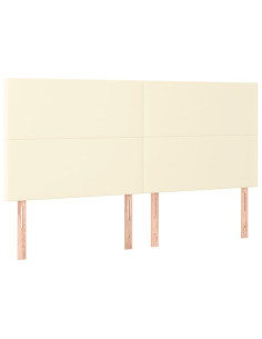 Giroletto a Molle con Materasso Crema 200x200 cm in Similpelle