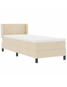 Letto box spring con materasso con materasso Crema 80 x 200 cm