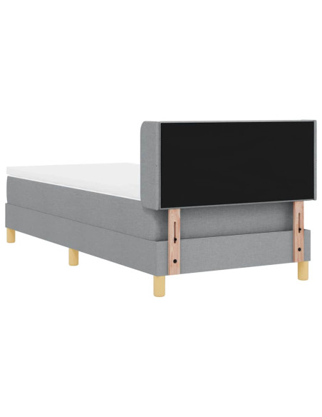 strongLetto a Molle / strong Grigio chiaro 90 x 190 cm