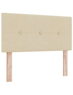 Letto box spring con materasso Crema 80 x 200 cm Tessuto