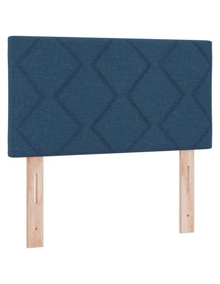 Letto box spring con materasso Blu 120 x 190 cm Tessuto