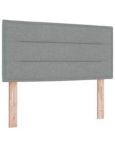 Letto box spring con materasso Grigio chiaro 90 x 190 cm