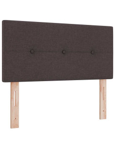 Letto box spring con materasso Marrone scuro 120 x 190 cm
