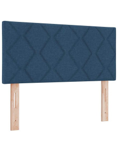 Letto box spring con materasso Blu 120 x 190 cm Tessuto