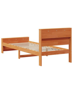 Struttura del letto con testiera Cera marrone 80 x 200 cm