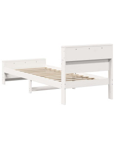 Struttura del letto Bianco 90 x 190 cm Legno di pino massello