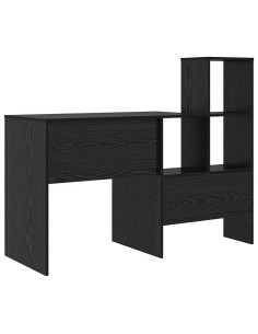 Scrivania Rovere nero 131.5 x 50 x 106.5 cm Legno multistrato