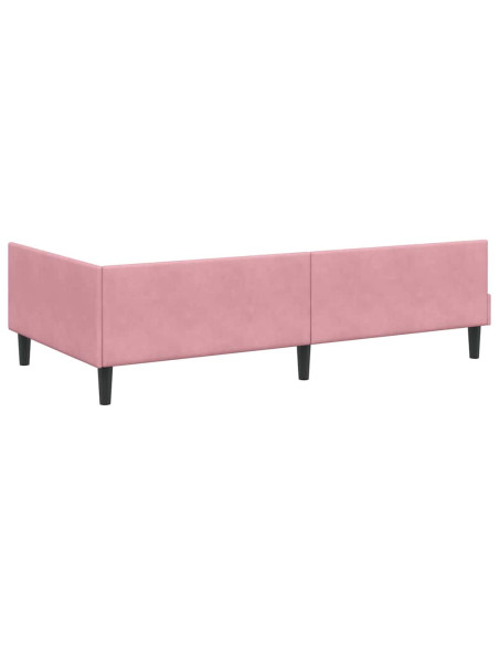 Struttura del letto ad angolo con testiera Rosa 100 x 200 cm