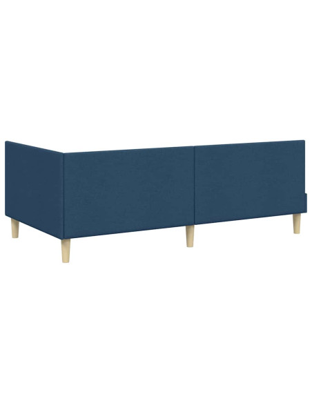 Cornice del letto ad angolo Altro con testiera Blu 80 x 200 cm