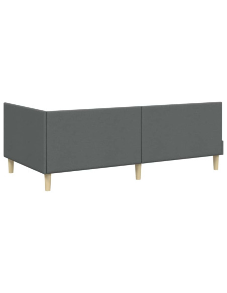 Cornice del letto ad angolo Altro Grigio scuro 90 x 200 cm