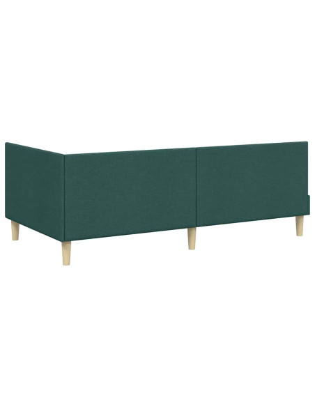 Cornice del letto ad angolo Altro Verde scuro 90 x 200 cm