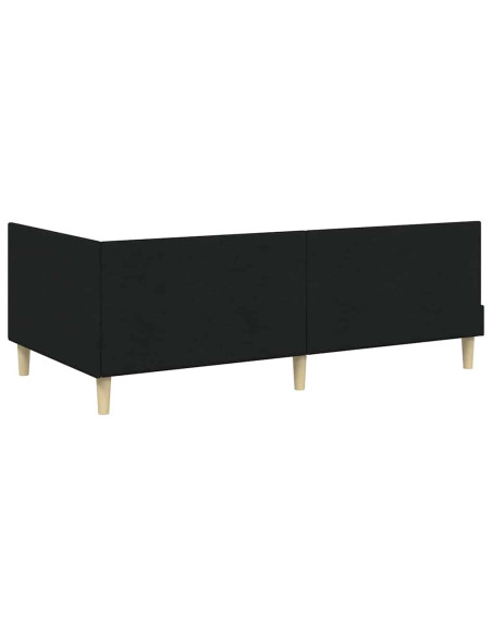 Cornice del letto ad angolo Altro Nero 100 x 200 cm