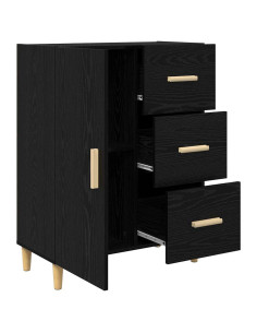 Credenza Rovere nero 34 x 69.5 x 90 cm Legno multistrato
