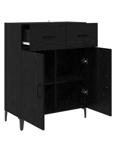 Credenza Rovere nero 34 x 69.5 x 90 cm Legno multistrato