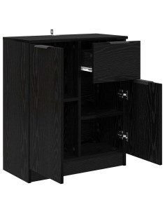Credenza Rovere nero 60 x 30 x 70 cm Legno multistrato