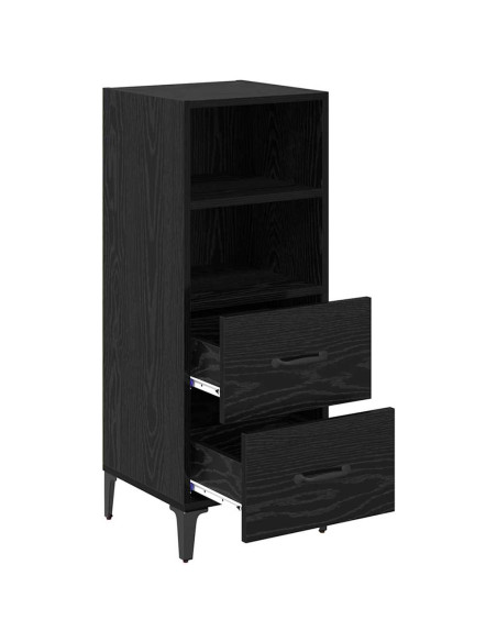 Credenza Rovere nero 34 x 34.5 x 90 cm Legno multistrato