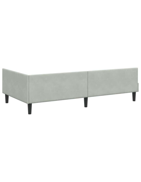Struttura del letto ad angolo Grigio chiaro 90 x 200 cm