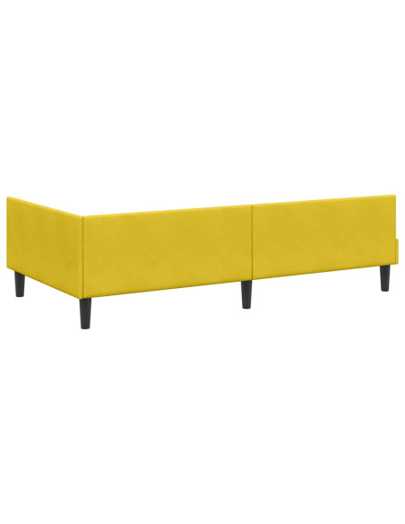 Struttura del letto ad angolo con testiera Giallo 90 x 200 cm