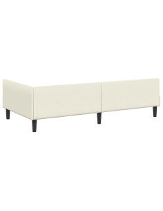 Struttura del letto ad angolo con testiera Crema 90 x 200 cm