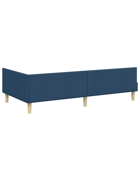 Cornice del letto ad angolo Altro con testiera Blu 80 x 200 cm