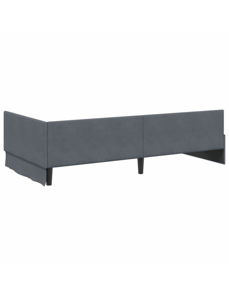 Cornice del letto ad angolo Altro Grigio scuro 100 x 200 cm