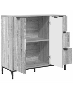 Credenza Grigio sonoma 89.5 x 33 x 82 cm Legno multistrato