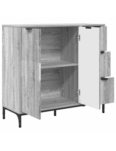 Credenza Grigio sonoma 89.5 x 33 x 82 cm Legno multistrato