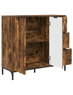 Credenza Rovere fumo 89.5 x 33 x 82 cm Legno multistrato