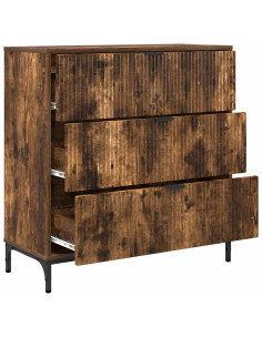 Credenza Rovere fumo 79.5 x 33 x 82 cm Legno multistrato