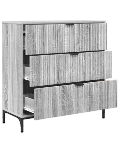 Credenza Grigio sonoma 79.5 x 33 x 82 cm Legno multistrato