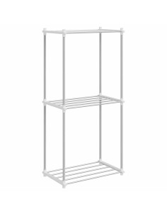 Mensola di Stoccaggio bianco 43 x 27 x 90 cm Alluminio