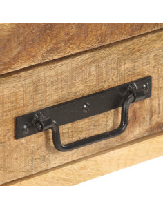 Credenza 120x30x75 cm in Legno Massello di Mango Grezzo