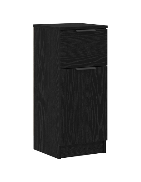 Credenza 3 pcs Rovere nero 121 x 30 x 70 cm Legno multistrato