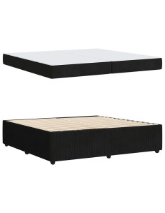Struttura letto con materasso Nero 200 x 200 cm Velluto