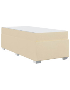 Struttura del letto Crema 90 x 190 cm Tessuto