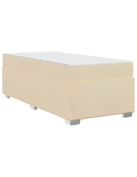 Struttura del letto Crema 90 x 190 cm Tessuto