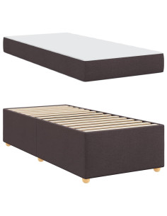 Struttura del letto Marrone scuro 80 x 200 cm Tessuto