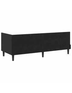 Cornice del letto ad angolo Nero 80 x 200 cm Velluto