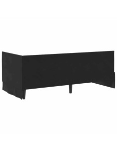 Cornice del letto ad angolo Nero 90 x 200 cm Velluto