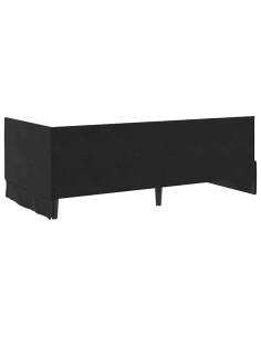 Cornice del letto ad angolo Nero 100 x 200 cm Velluto