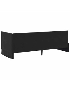 Cornice del letto ad angolo Nero 80 x 200 cm Velluto