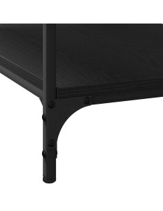 Tavolino da salotto Rovere nero 80 x 50 x 40 cm 2