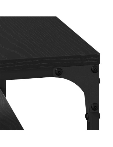 Tavolino da salotto Rovere Nero 81 x 50 x 40 cm