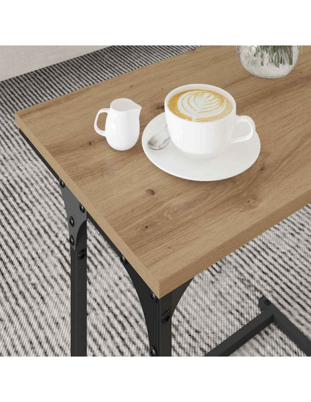 Tavolo da caffè nesting 3 pcs rovere artigianale