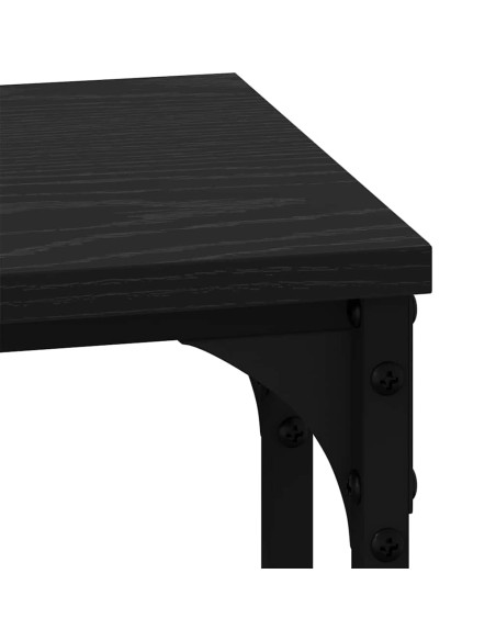 Tavolo da caffè nesting 3 pcs Rovere nero 50.5 x 35 x 53 cm